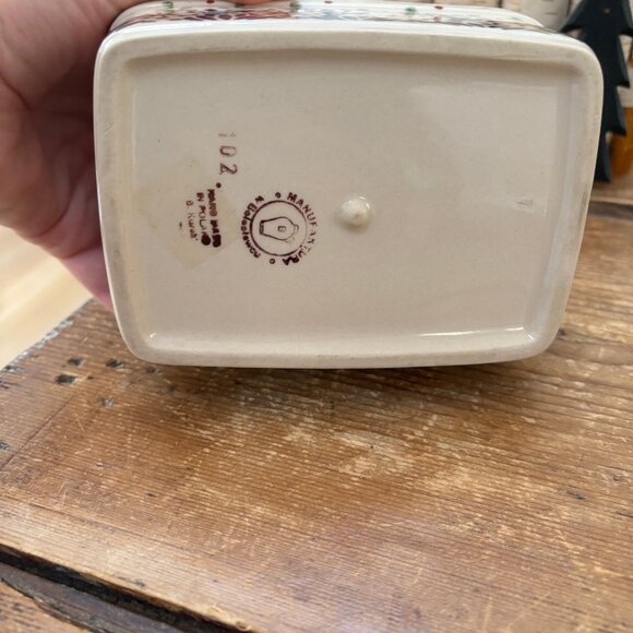 Boleslawiec Polish Pottery Butter Dish Container - Picture 4 of 6